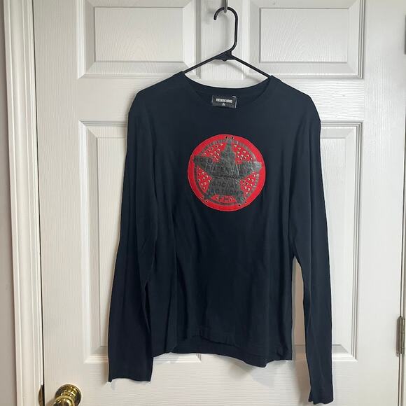 FREDERIC HOMS Social Action Star Black Long Sleeve T Shirt Men's Size XL - Picture 1 of 8
